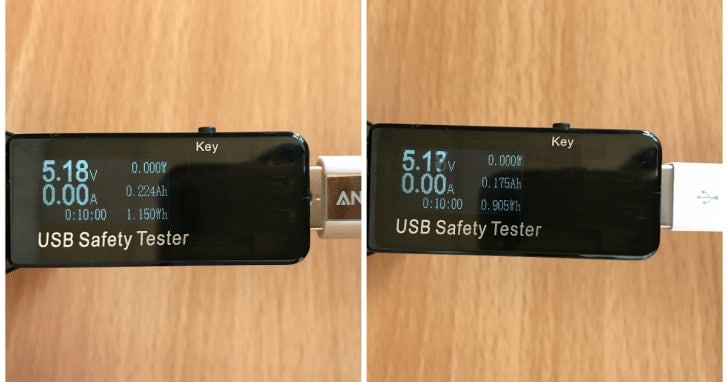 Anker充電ケーブルとiPhone純正ケーブルとの比較